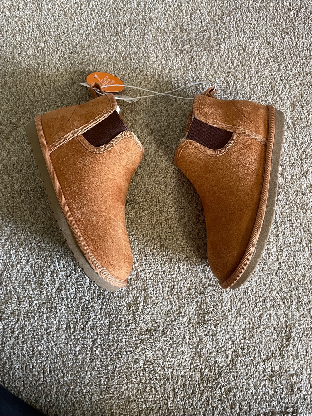 NWT Gymboree Tan Padded Slip On Chukka Boots SZ 1 Little Kid